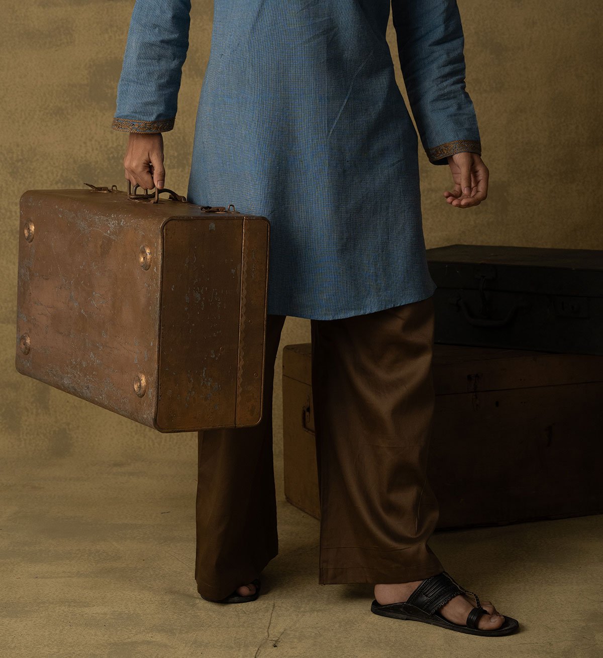 Mrittika Cotton Silk Trousers - Image 4