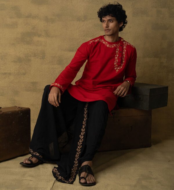 Resham Black embroidered Dhoti