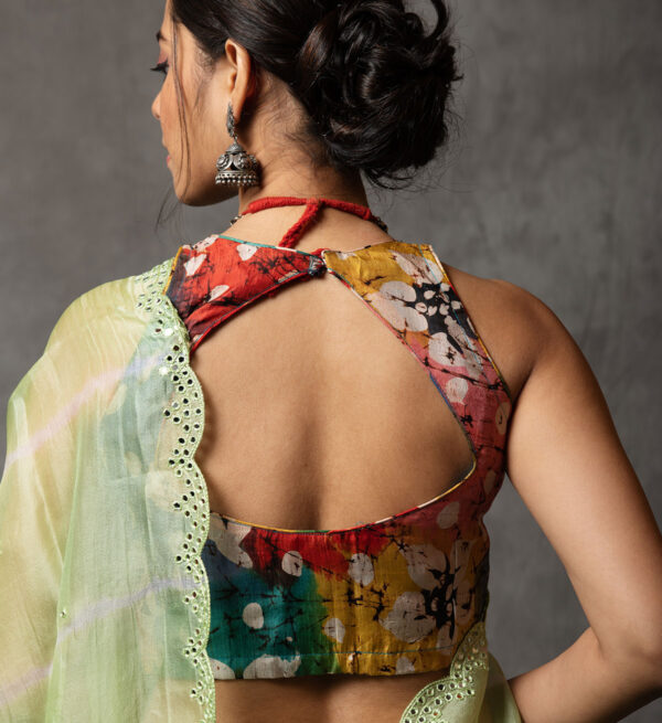 Multicoloured Silk Batik Blouse